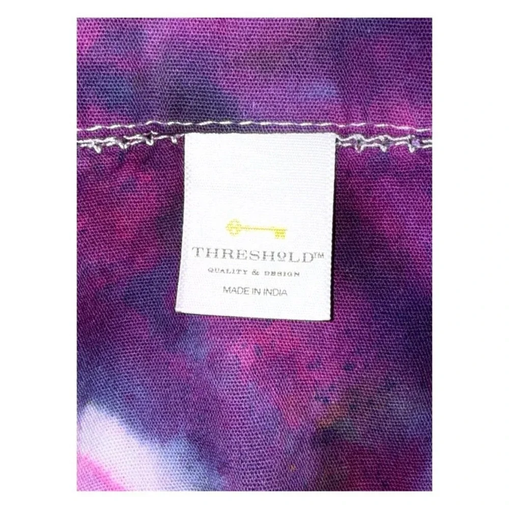 Threshold Purple Tie‑Dye Cotton Cloth - Boho Mandala Pattern - 100% Cotton